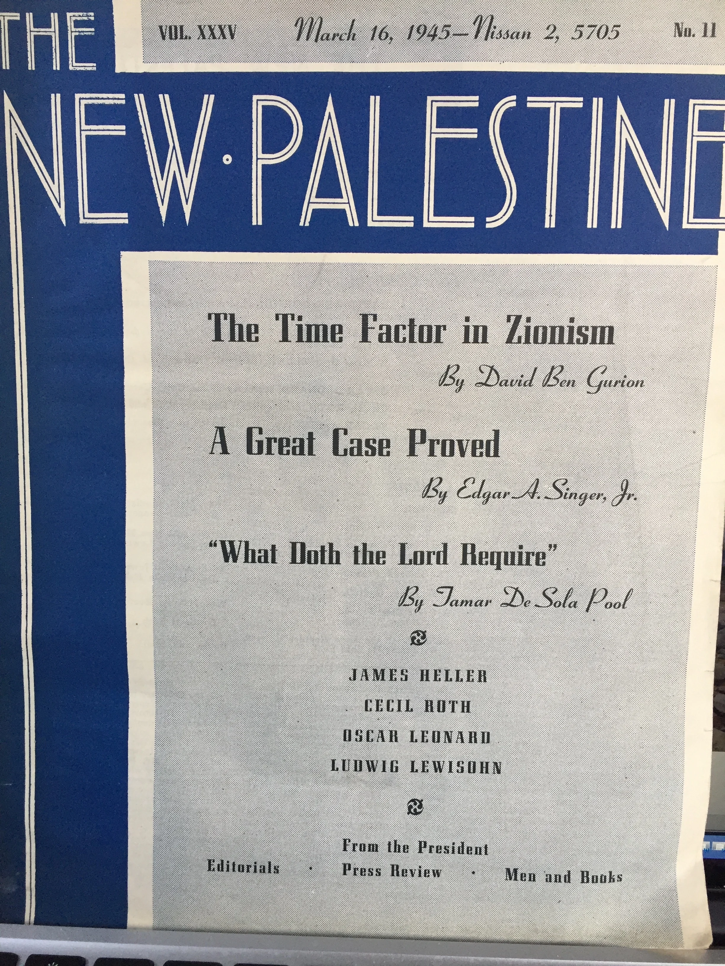 The Time Factor in Israel