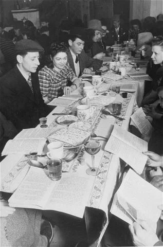Seder Night in a Displaced Person's Camp, Bamberg Germany 1946