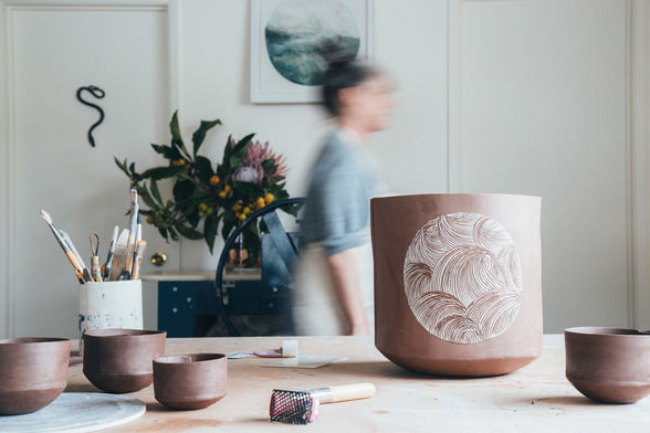 Shop for handmade pottery, jewelry and prints at Yonder Shop. (©Yonder Shop)