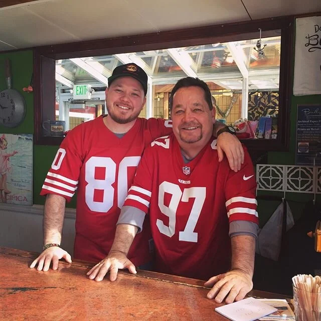 Jersey day at Breakers! Let&rsquo;s go Niners! 👍❤️🏈 #bangbangninergang #49ers #superbowl