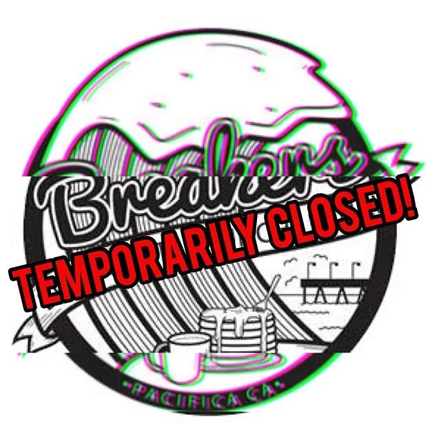 In response to the #coronavirus pandemic, Breakers will be closed until further notice. It&rsquo;s important that you stay home and only leave the house for essential needs! #pacifica #covid_19 #flattenthecurve