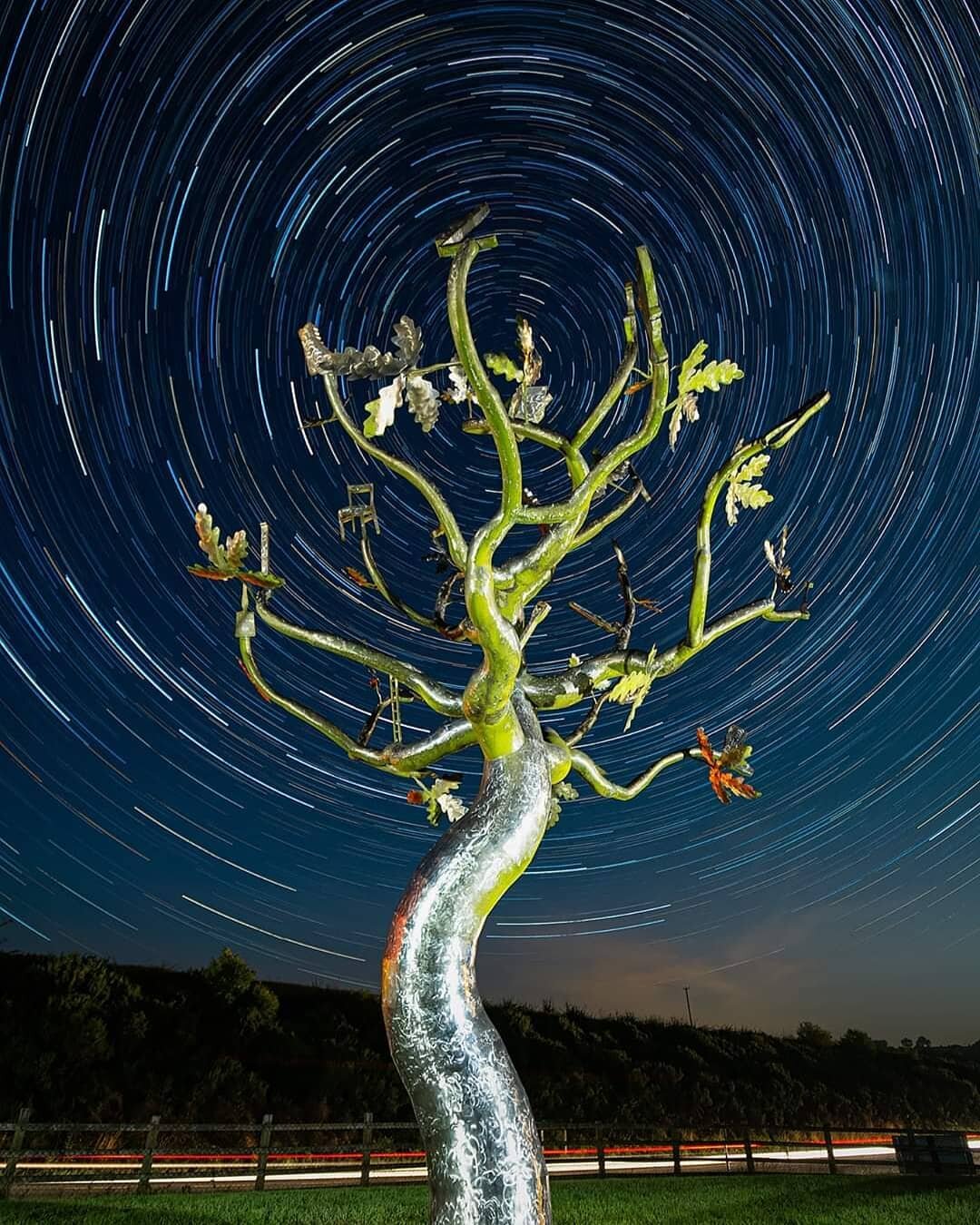 &quot;The Silver Tree&quot;

Polar star trails with percent for art sculpture, Wexford IE 🇮🇪