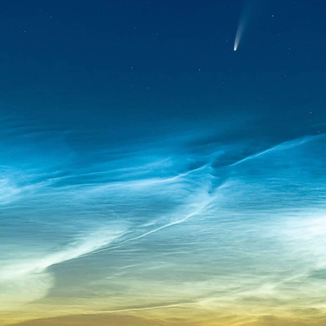 &quot;NEO NOC&quot; &copy; @changinglight.ie  2020

Wow, what a fantastic time early Saturday morning shooting Comet C/2020 F3 NEOWISE  and the most amazing display of Noctilucent Clouds I've ever witnessed.
I imported 447 images off my sd card, stil