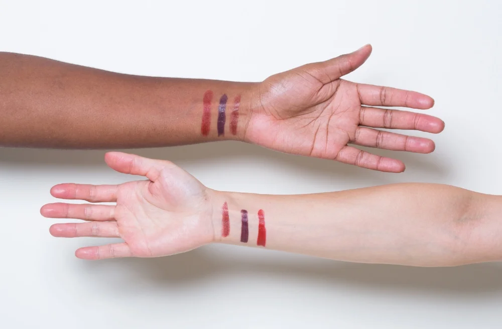 Colors on the first arm (from left to right): Brick House Rules, Berry Dangerous, Femme Fatale