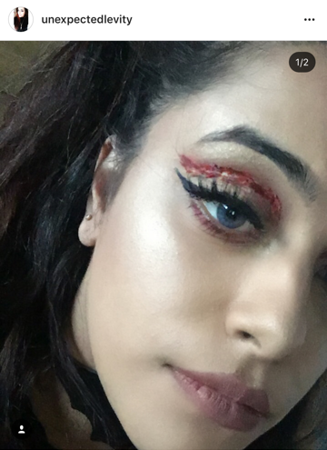 Look at her take on the "cut crease"