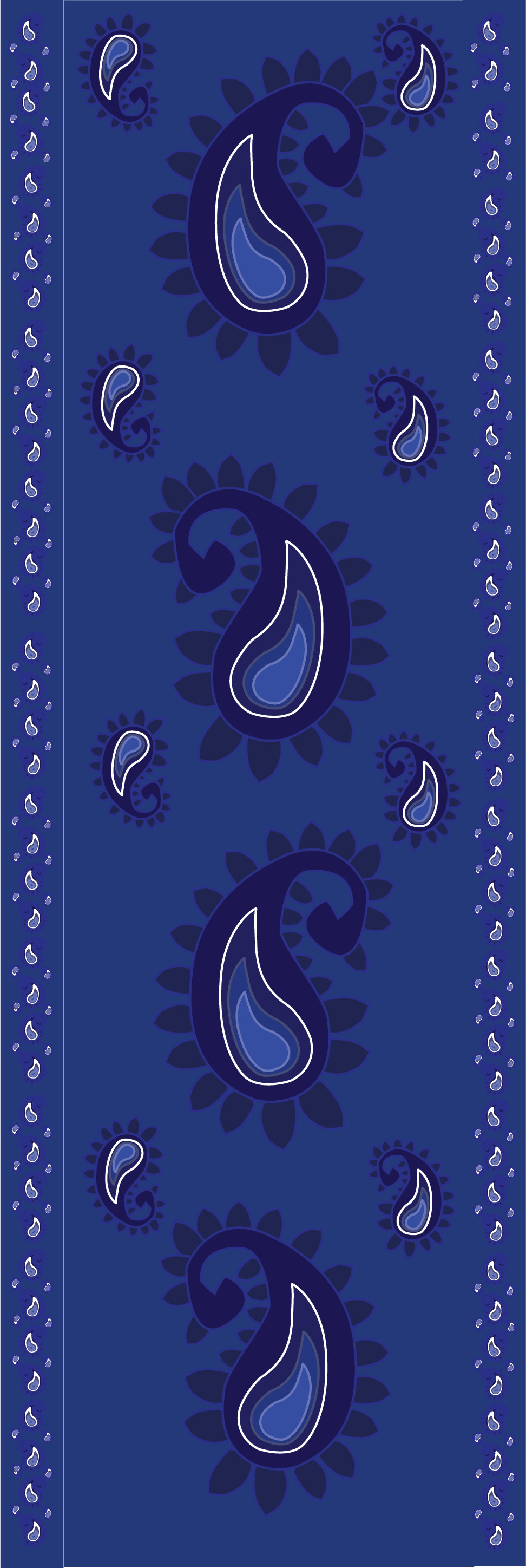 This fabric pattern was designed in Illustrator and utilized the organization’s color scheme. Fun fact: Purple fabric and dye was the most expensive and only royalty would wear it!