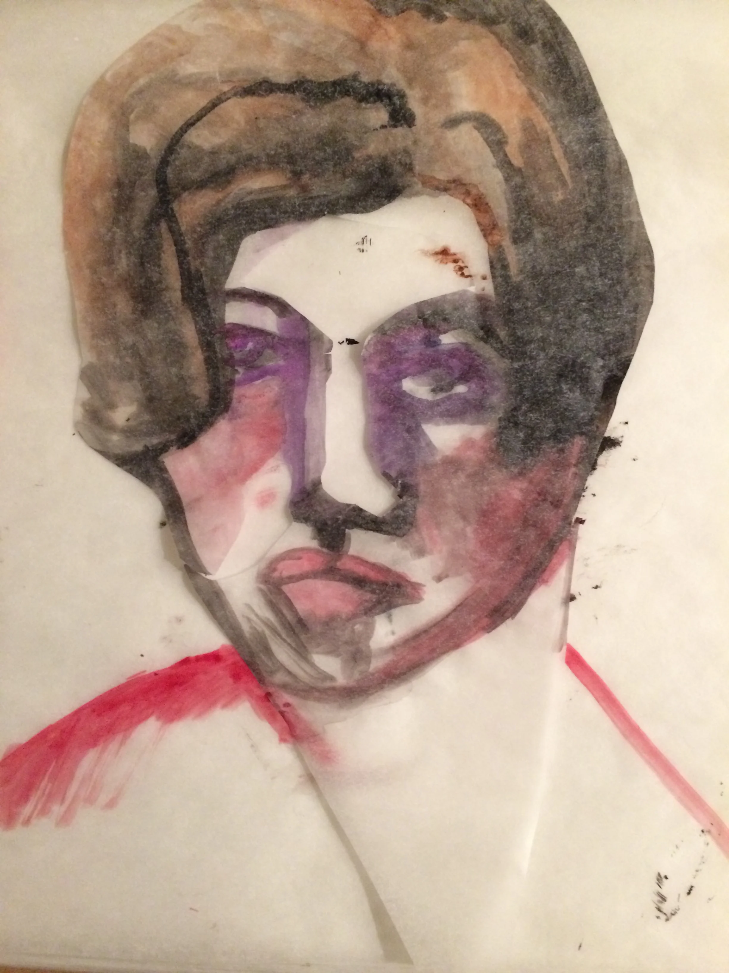 Sketchbook: Tracing Paper Selfie 