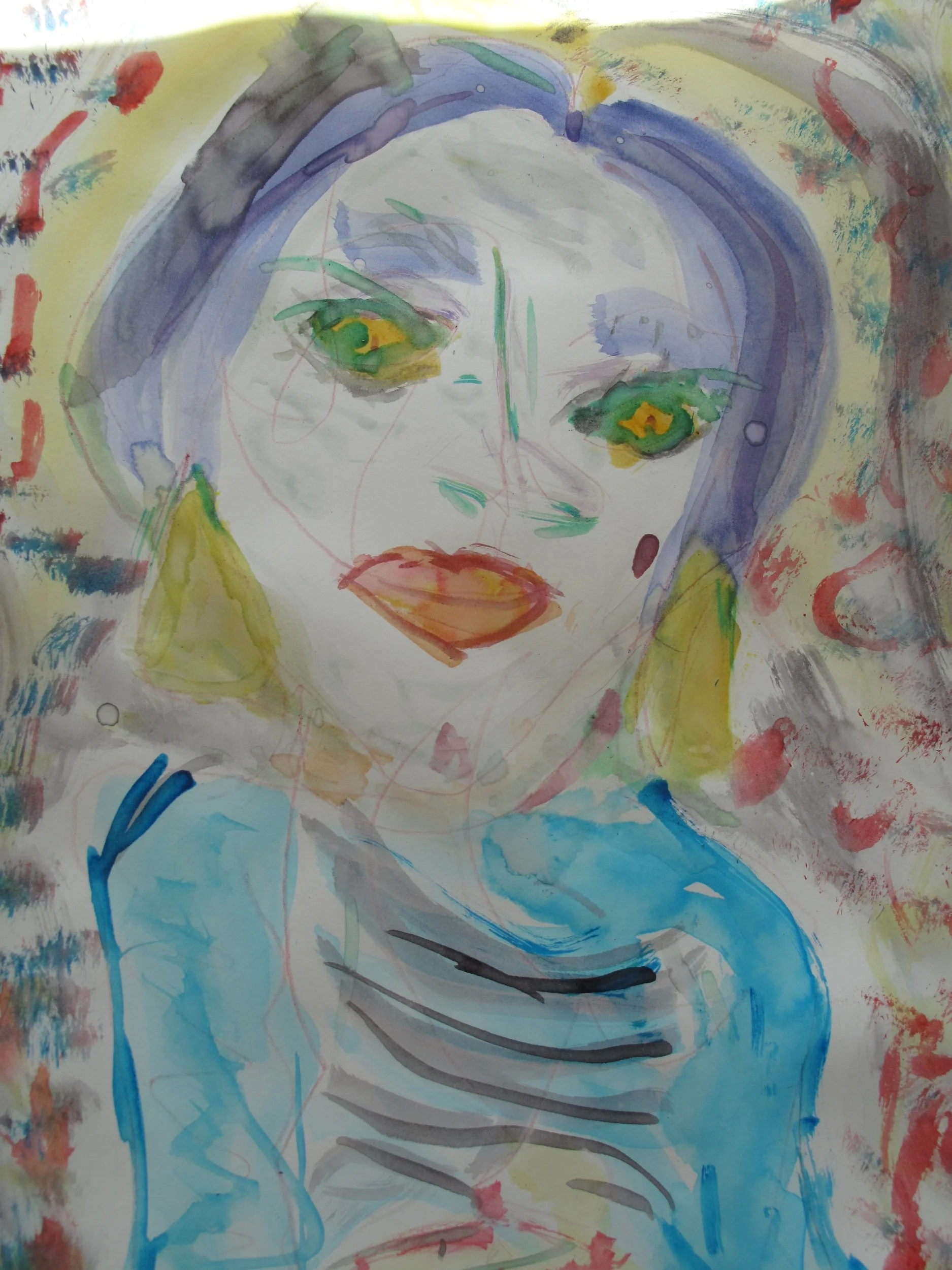 Everyone liked Pat's loose approach to the paint, and the sparkly green eyes.