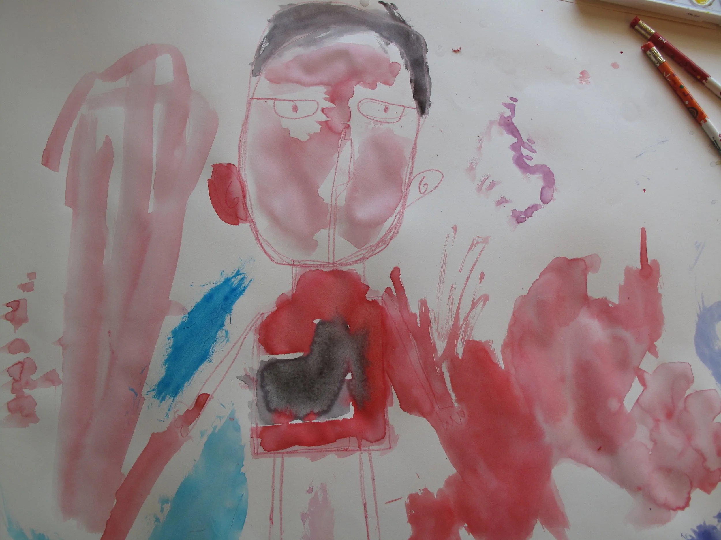 Khalil's portrait - one of our youngest students.