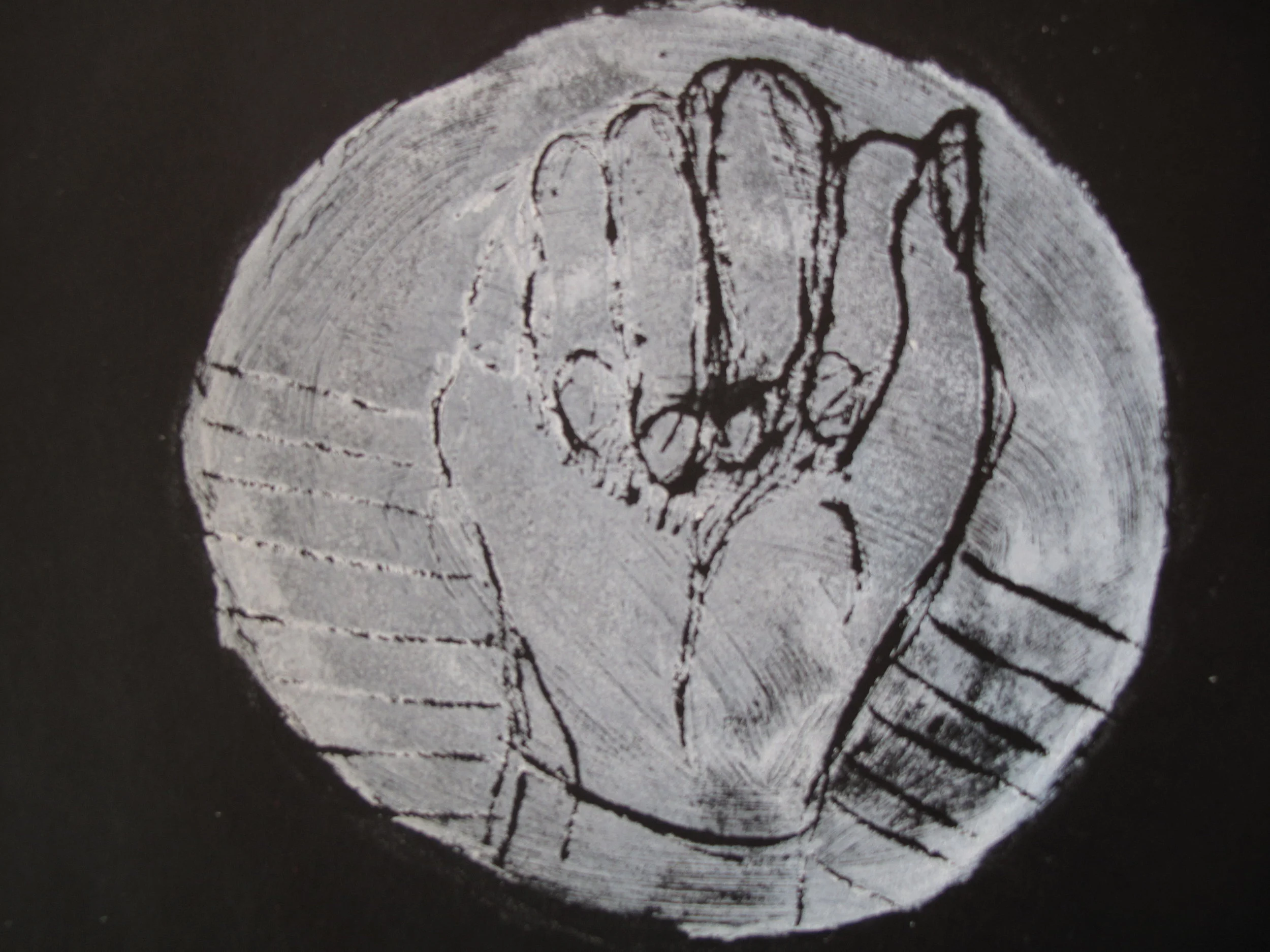 Elyse's "Power to the People" print based on Fairey's political themes.