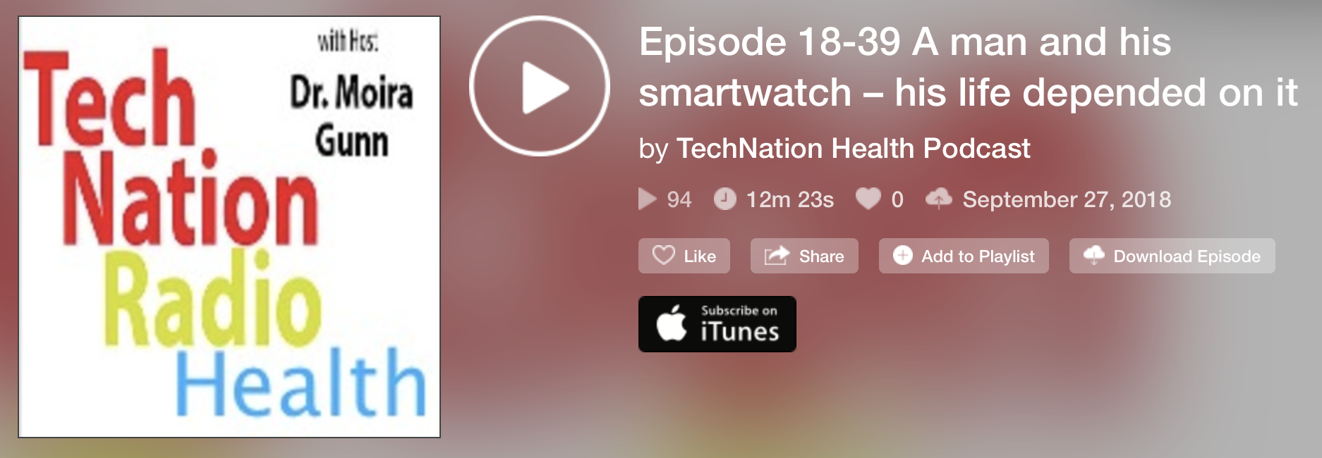Latest Segment on TechNation Health , where Daniel is Chief Correspondent. More episodes can be found here .