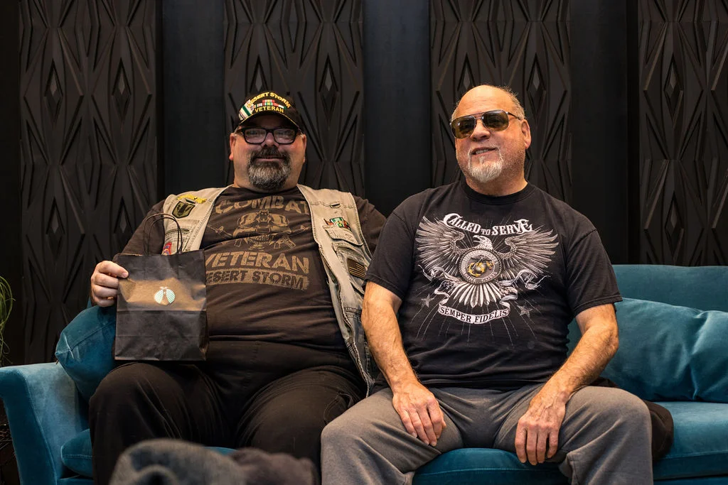 Erik Asher and his father, J Asher. Both are disabled veterans and proud MMJ patients.