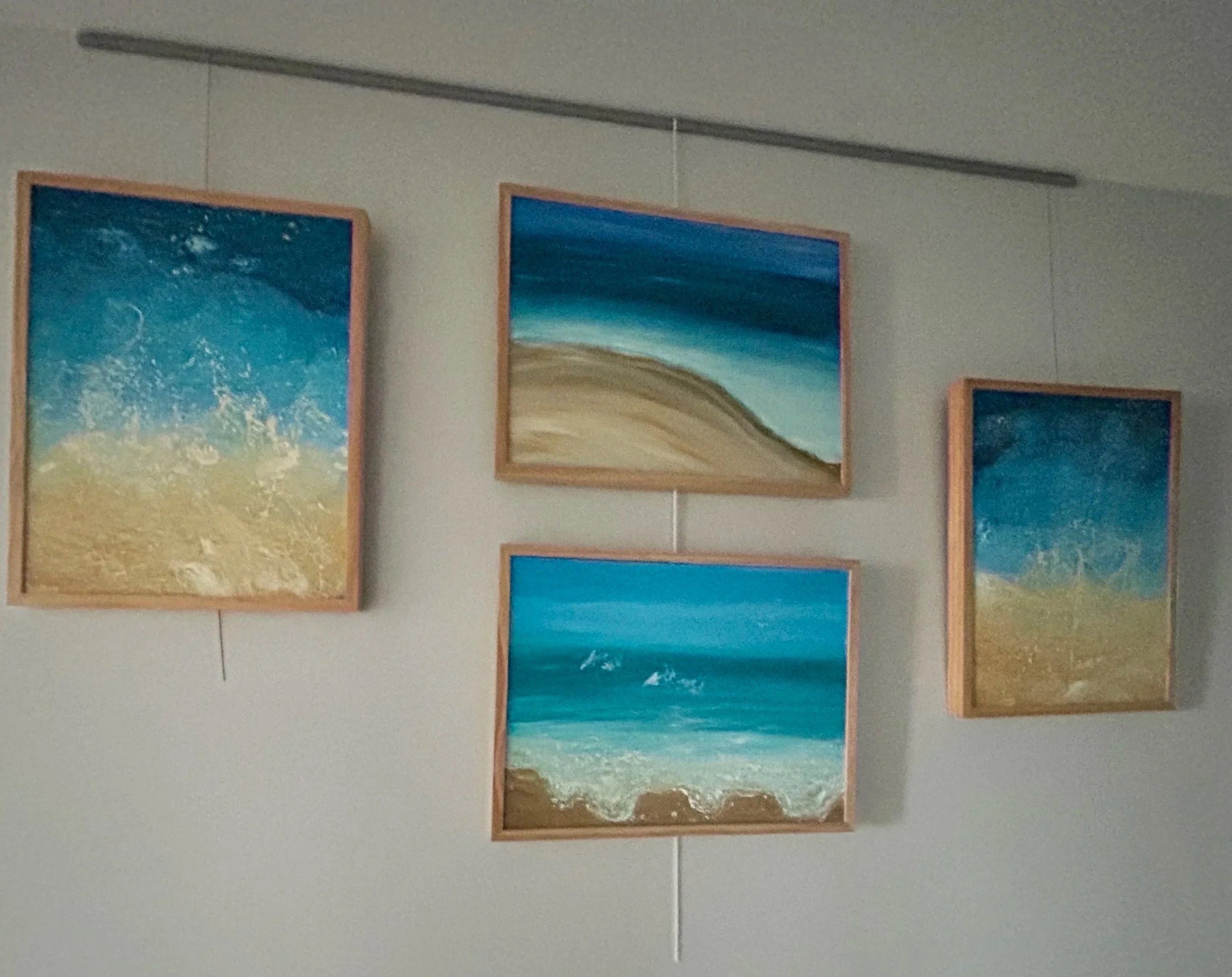 "Splish" and "Splash" (on far left and far right)  "Tide" and "dolphin dance"