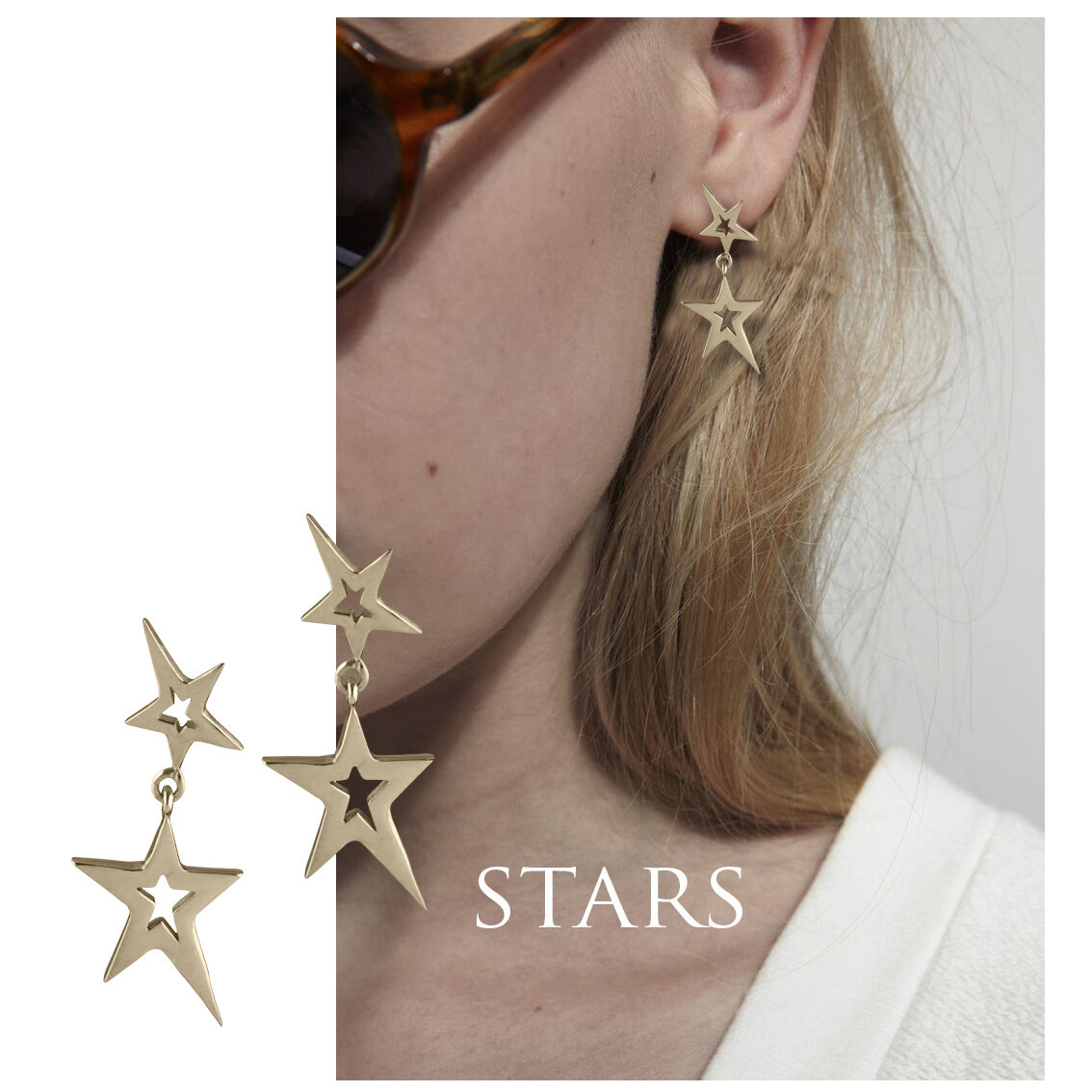Swinging Stars Earrings in Gold Collection Banner.jpg