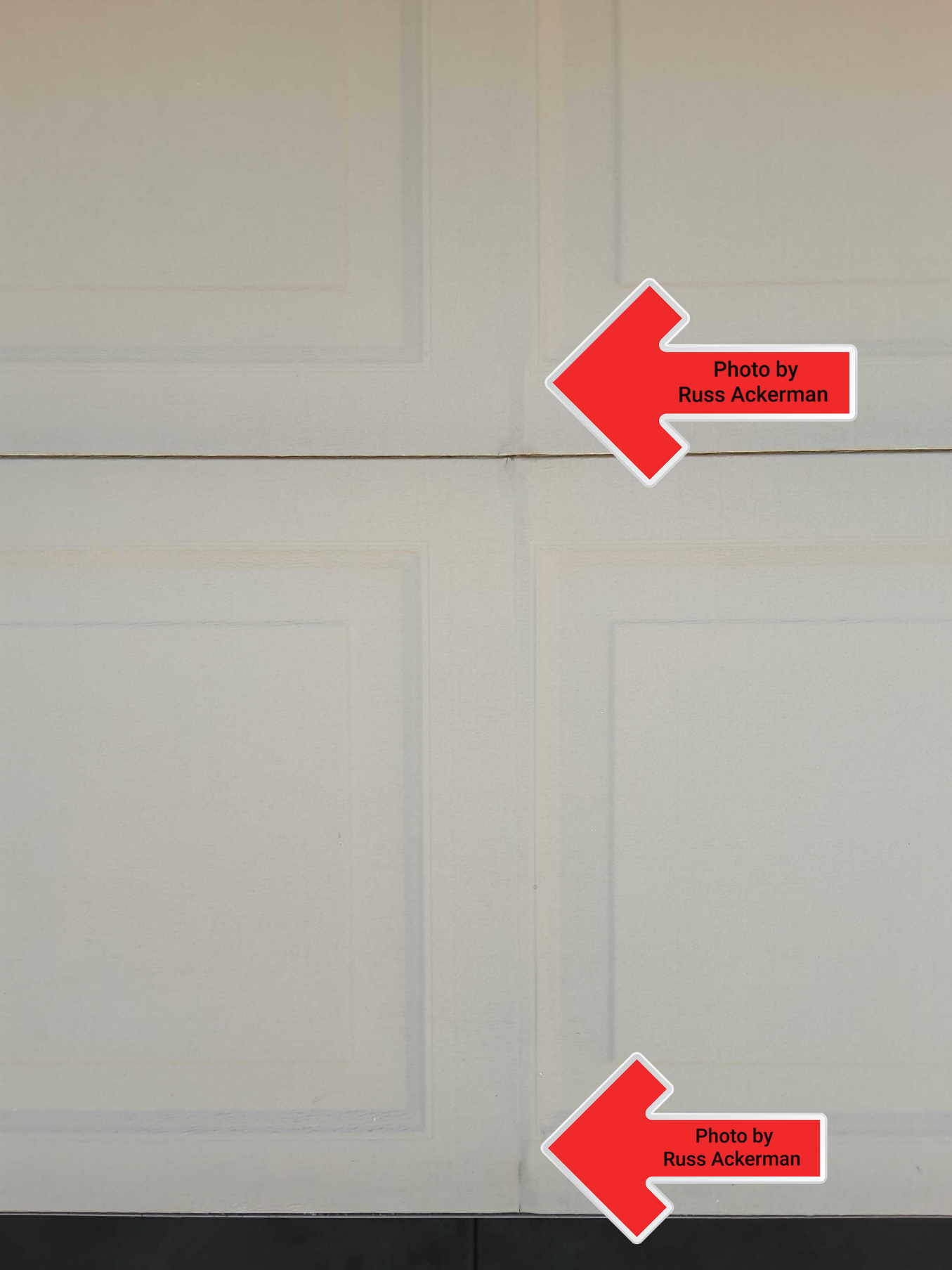I find bent overhead garage doors weekly. Usually the door is still operational and replacement is not needed right away.