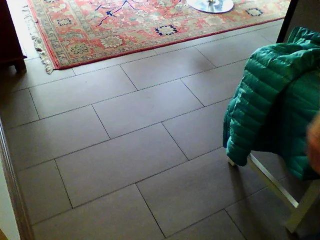 What you see (a bathroom floor)