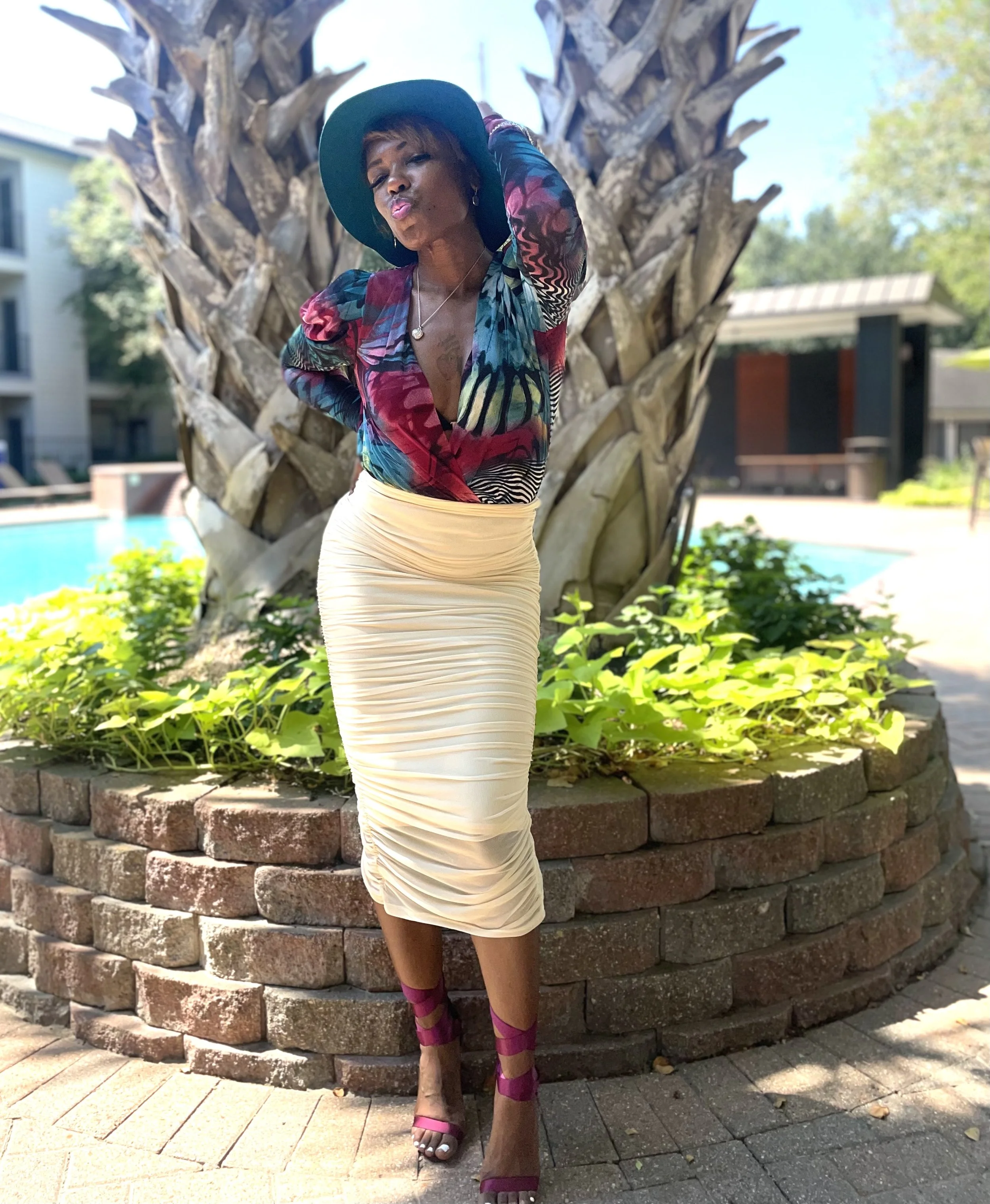 Safari Puffy Sleeve Top