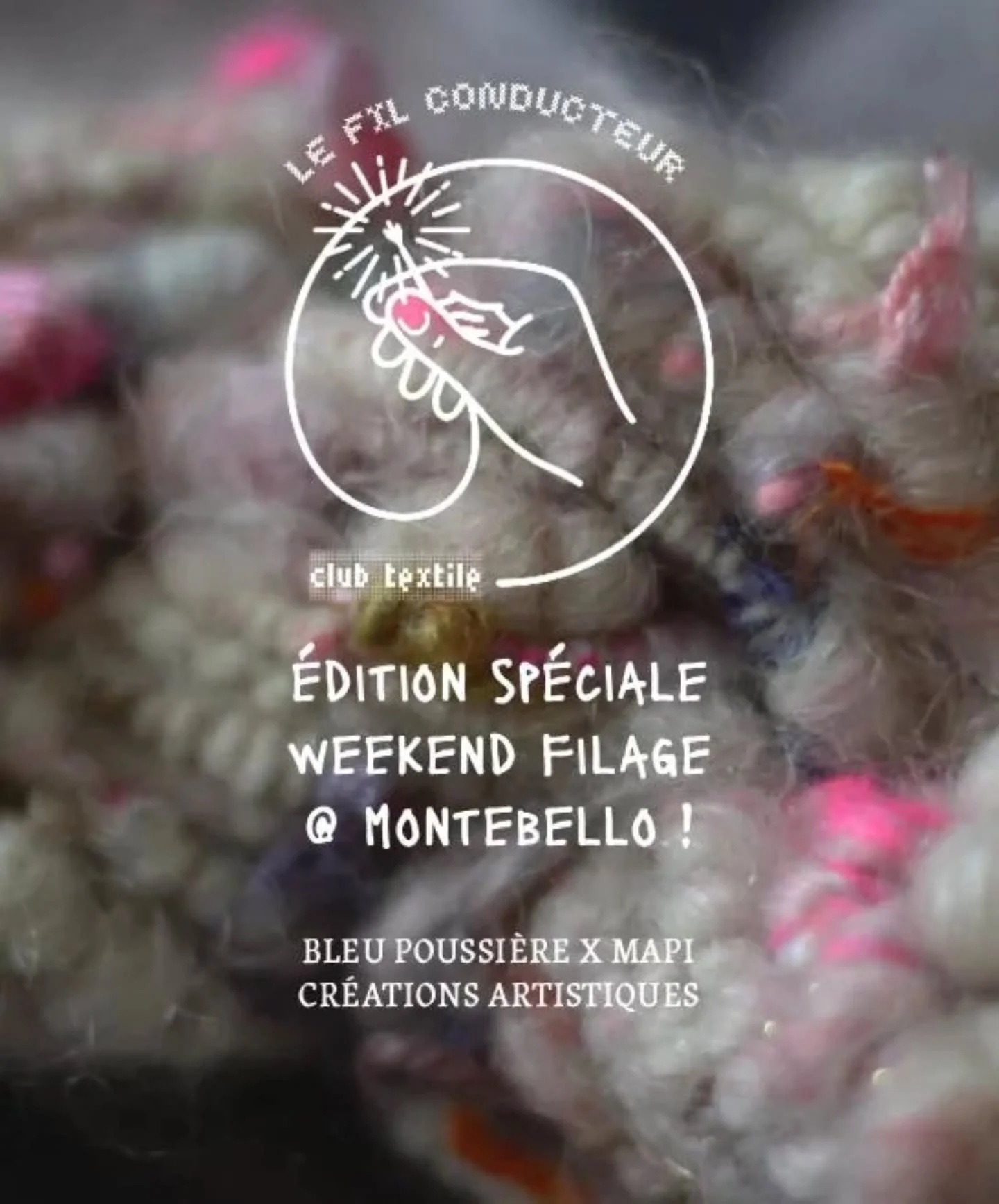 LE FIL CONDUCTEUR : &Eacute;DITION SP&Eacute;CIALE ✨️ En collaboration avec @mapi_creations_artistiques, vous &ecirc;tes invit&eacute;s &agrave; un weekend d&eacute;di&eacute; au filage &agrave; son atelier de Montebello ! Pour participer &agrave; l&