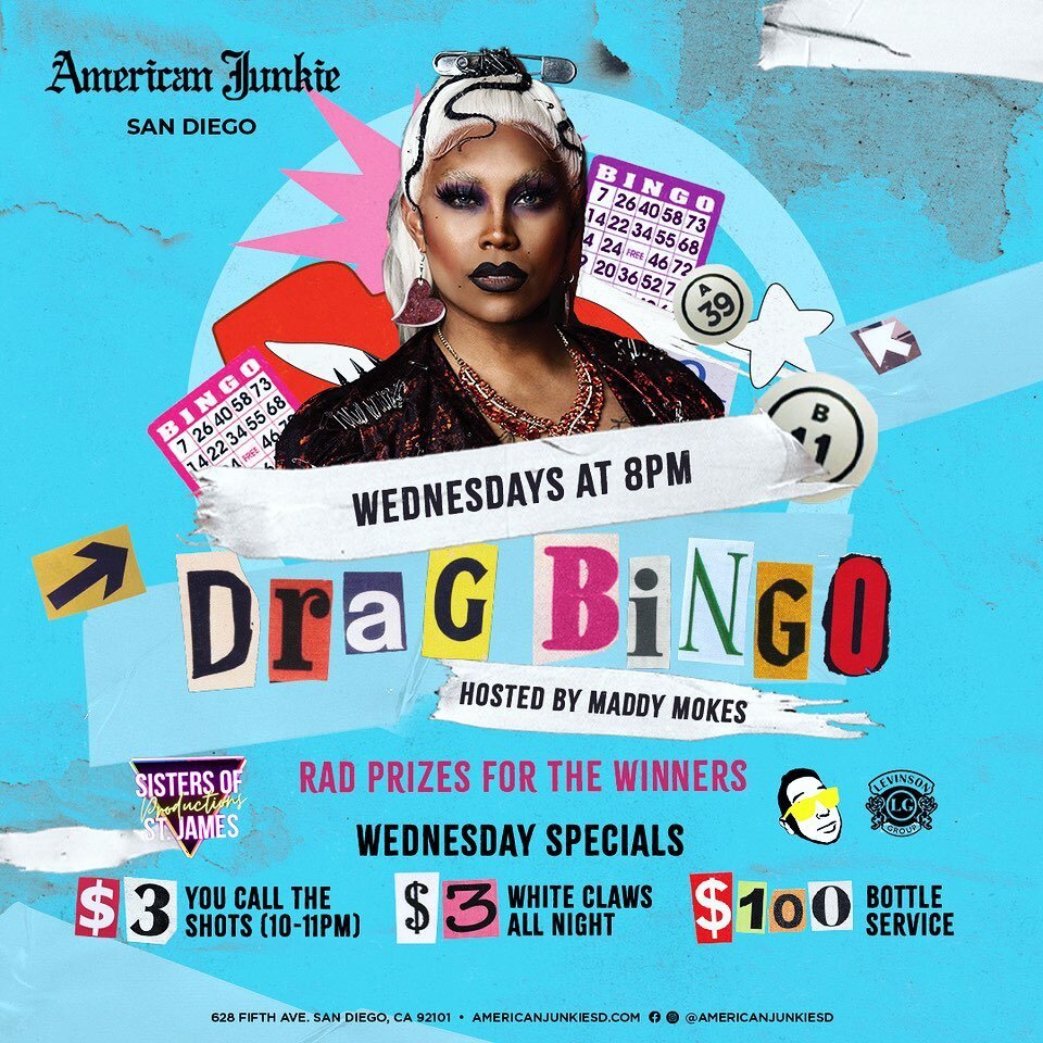 Come check out our new Wednesdays!⁣
Drag Bingo + rad prizes starting at 8pm⁣
⁣
Drink Specials: ⁣
$3 White Claws all night ⁣
$3 U-Call-The-Shots (10-11pm)⁣
$100 Bottle Service