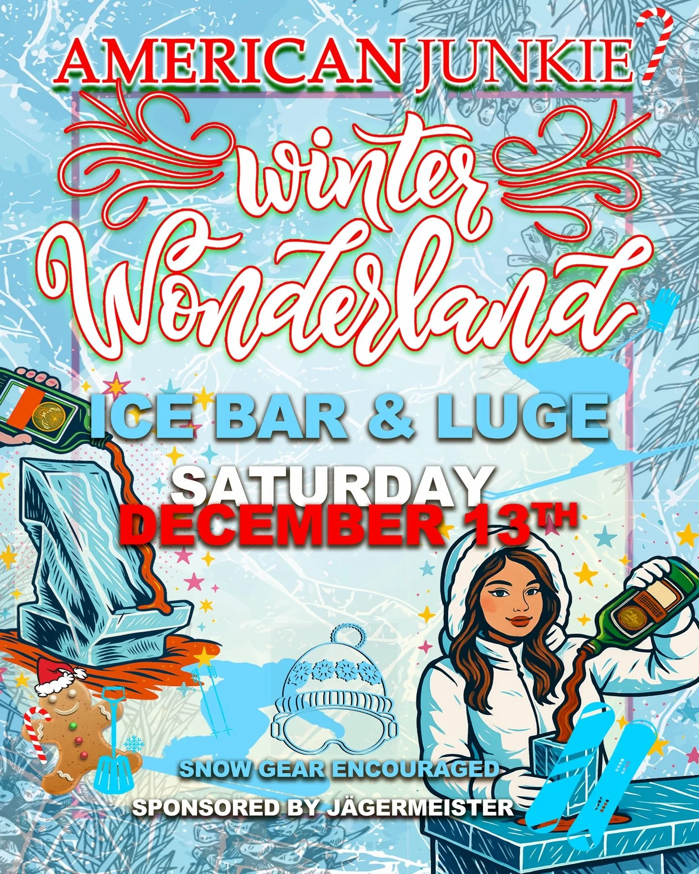Ice bar, ice luge, and ice-cold J&auml;ger? It&rsquo;s a Christmas Miracle! Join us this Saturday for our Winter Wonderland party❄️🍾 snow gear encouraged!