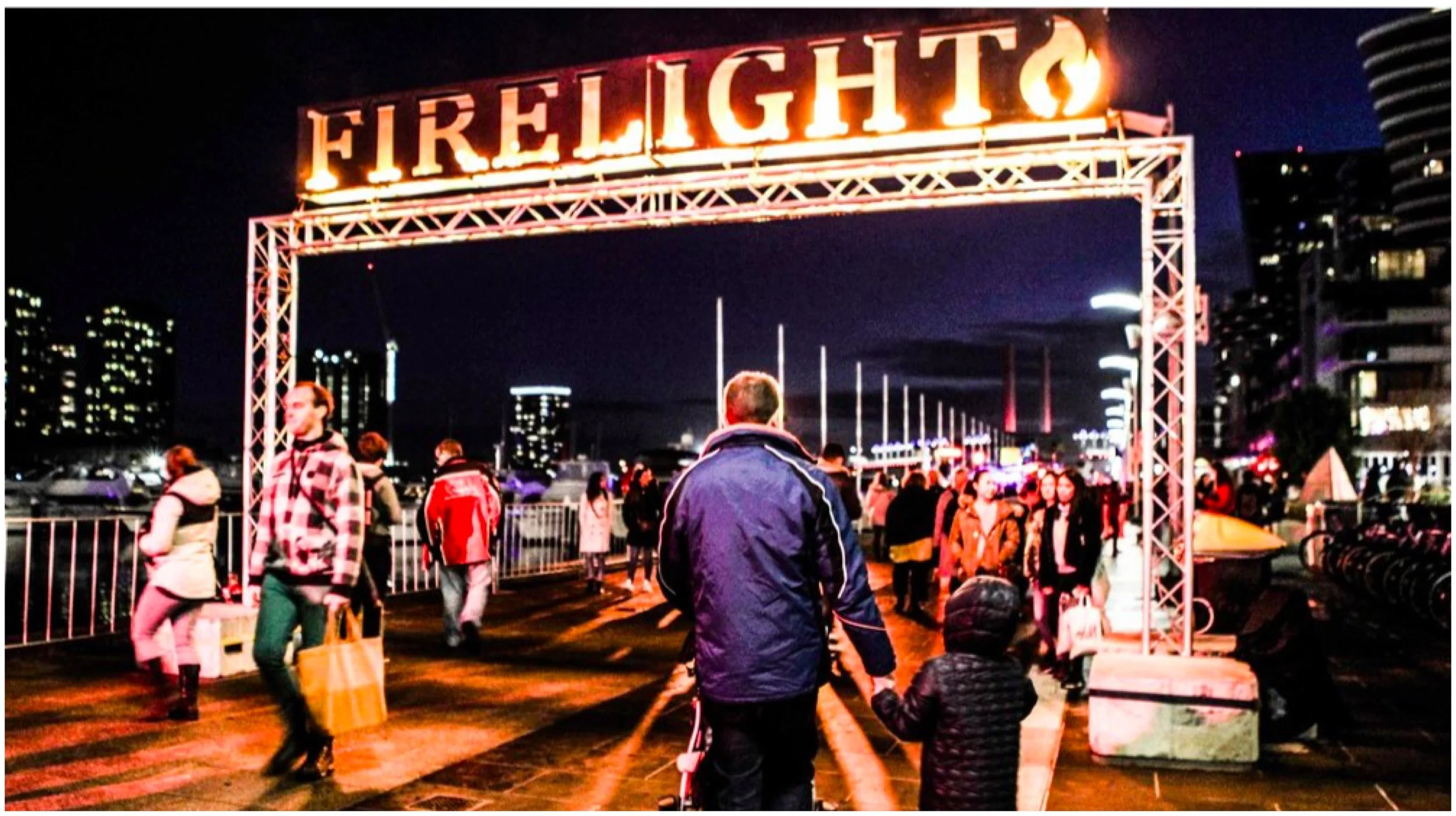 firelight festival, docklands