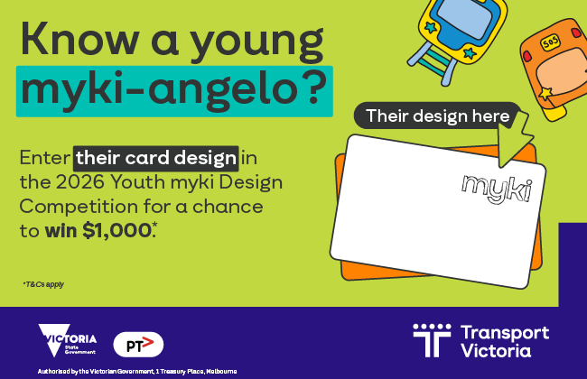 Youth myki Design Competition is back for 2026
