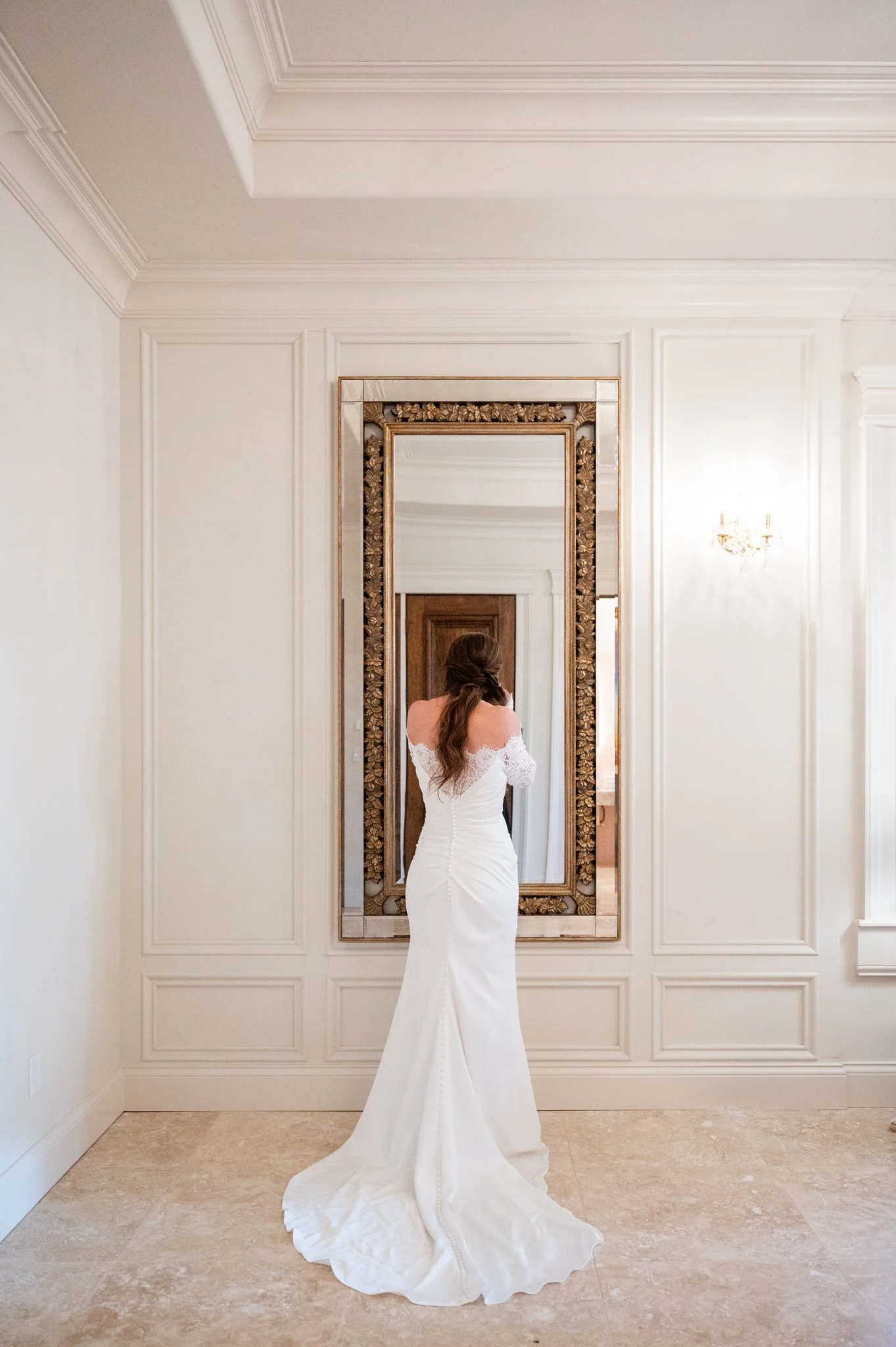 Having a clean, clear spot near a mirror and/or window on a wedding day, can make all of the difference in your dream getting ready photos!