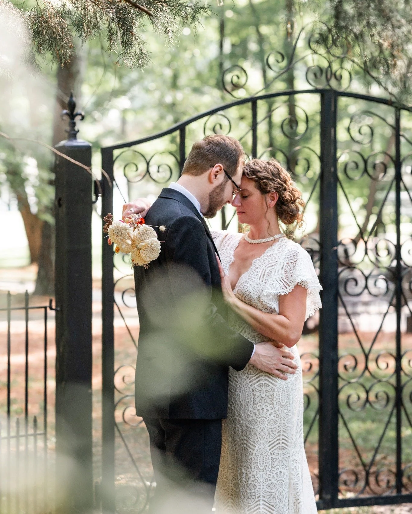 Outdoor ceremony? Shade is your best friend. It not only keeps you comfortable the middle of summer, but also makes for even, flattering photos.