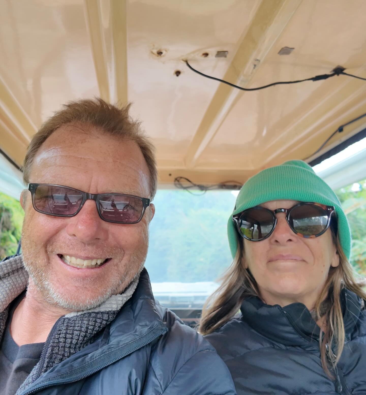 Driving a golf cart 80ks on a disused train track and @nicolaeagles still had to drive! I say &lsquo;drive&rsquo; she has to push the go pedal