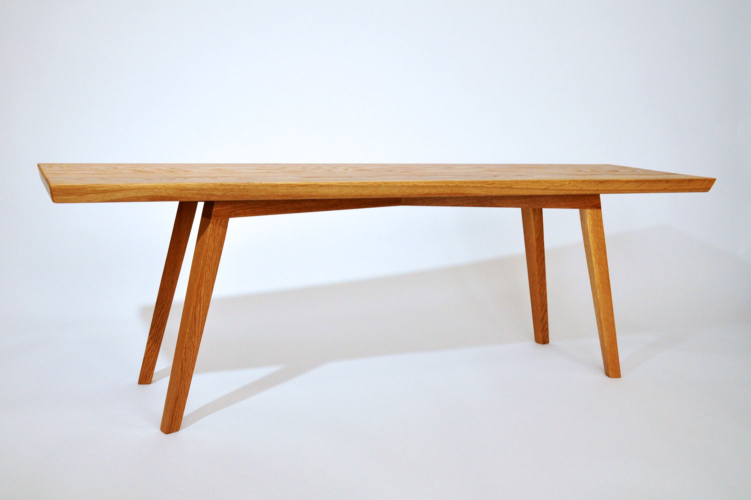 Cross Bench | Modern Oak Bench Front View