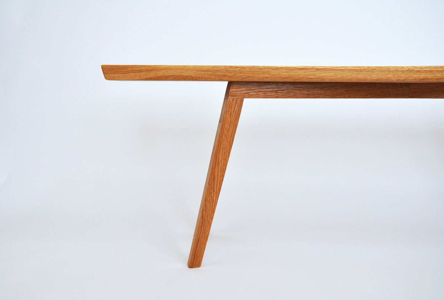 Cross Bench | Modern Oak Bench Detail