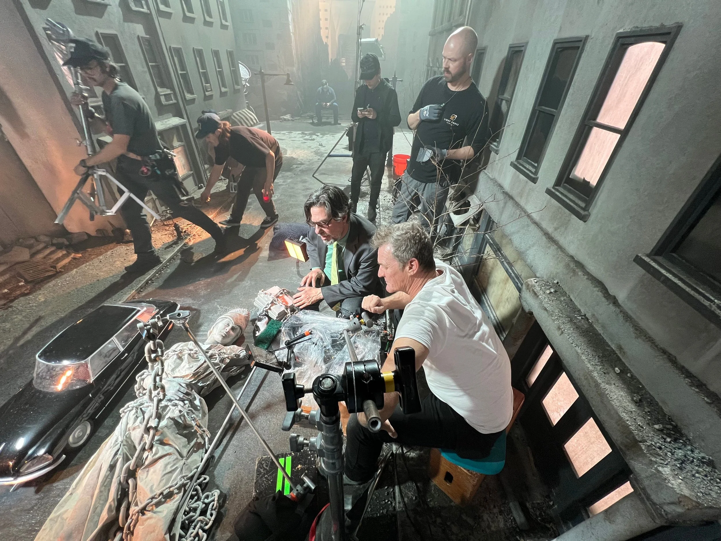  Christopher Lee Warren and Roman Coppola on the set of  Megalopolis . Courtesy of Christopher Lee Warren 