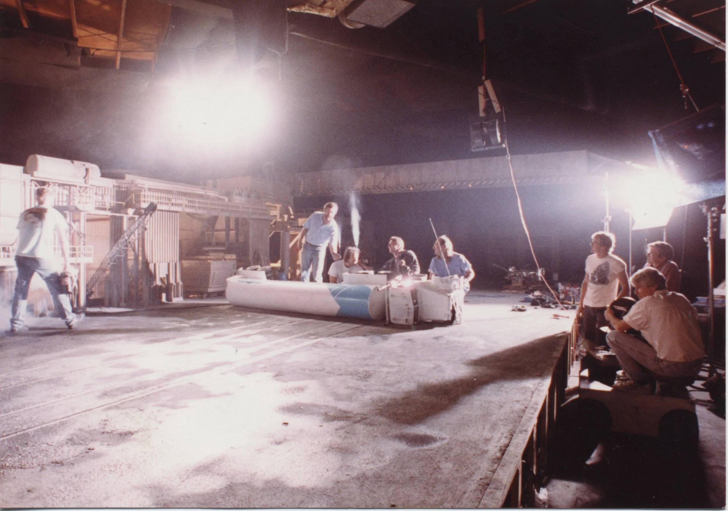 Christopher Lee Warren and his father, Gene Warren II, on set of  Terminator 2 . Courtesy of Christopher Lee Warren 