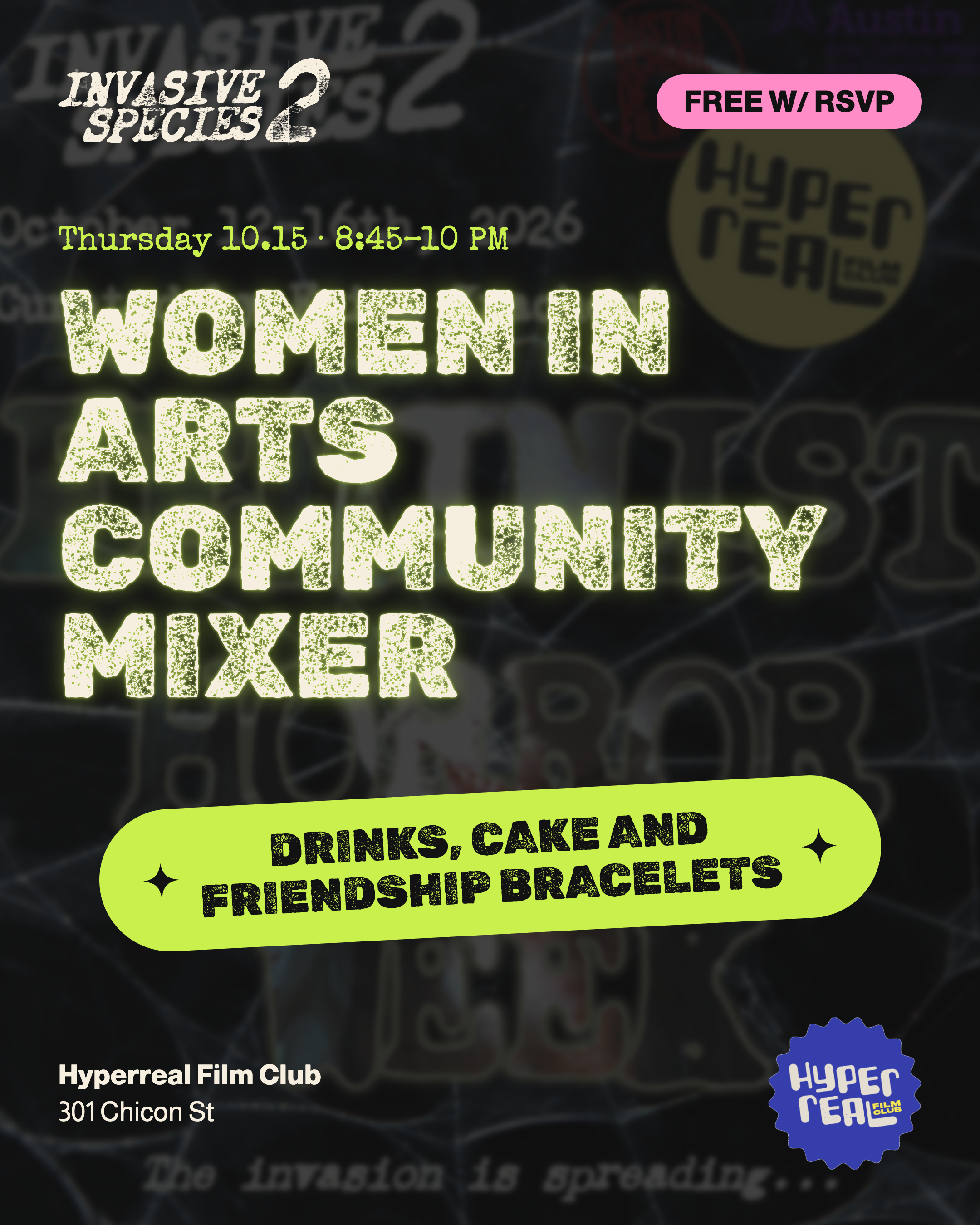Women in Arts Community Mixer at HYPERREAL FILM CLUB