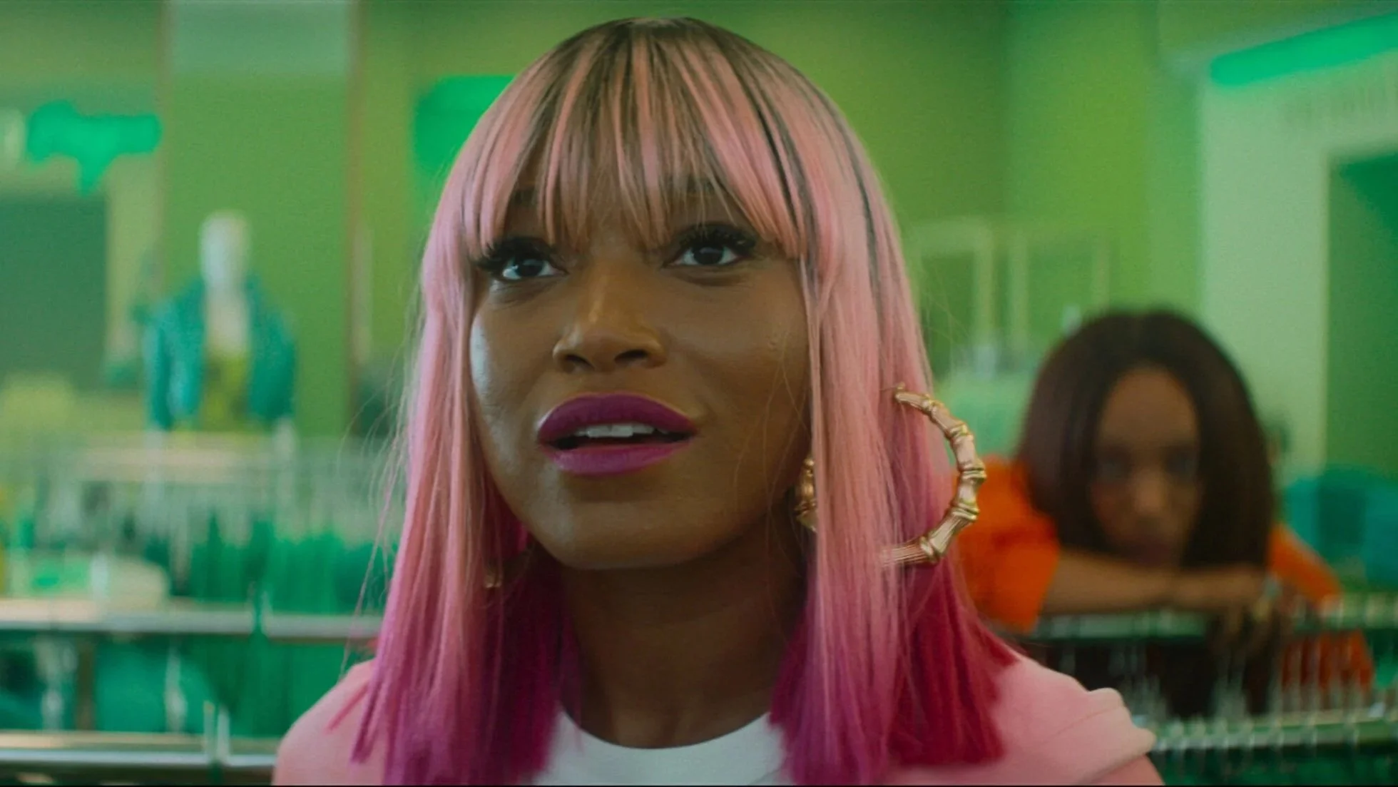 Keke Palmer as Corvette in Boots Riley's film, I Love Boosters.