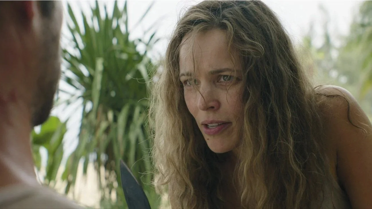 Rachel McAdams as Linda Liddle holds a knife in 'Send Help.'
