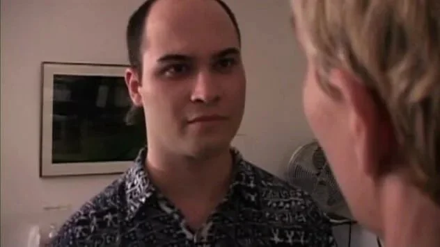 Arthur looks on angrily at Victor in the movie Ben and Arthur.