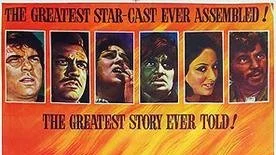 A row of 6 character portraits. Text above: The Greatest Star-Carst Ever Assembled! Below: The Greatest Story Ever Told!