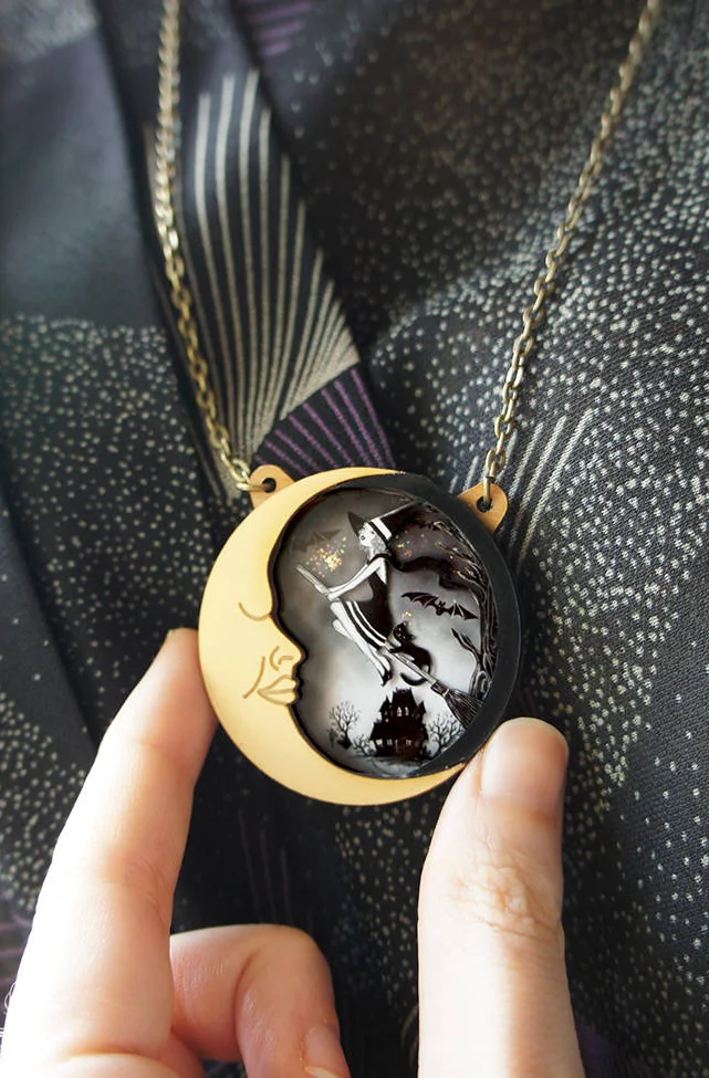 The Witch. Brooch or Necklace by LaliBlue