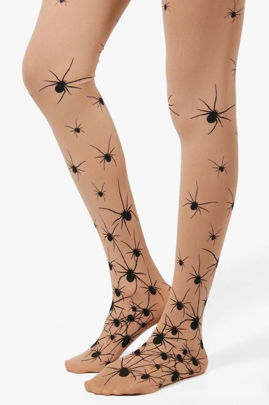 Halloween Mia Opaque Spider Tights