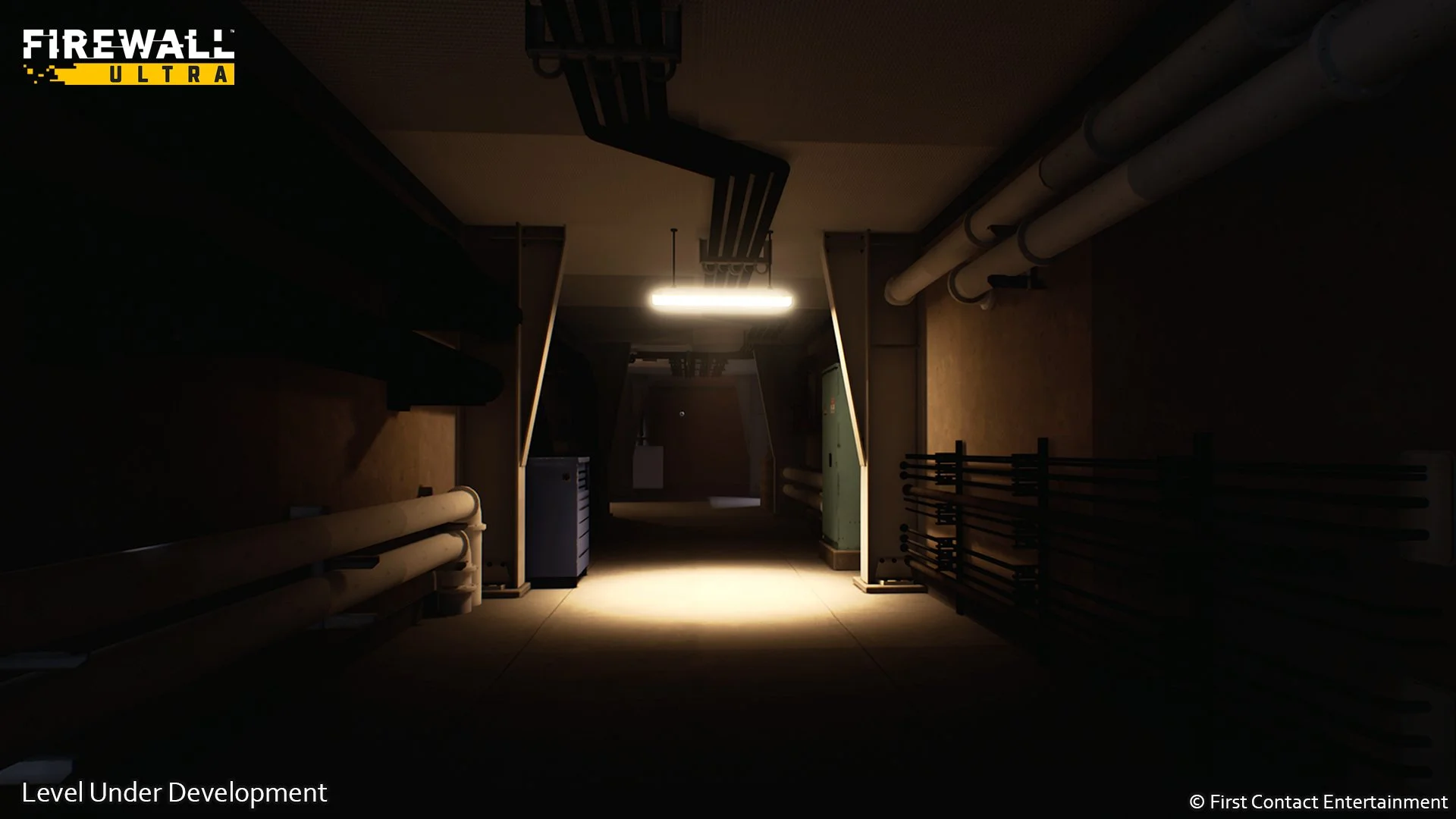  WIP of the “spooky tunnel”. A special request from our AD to have a cramped, dark tunnel. 
