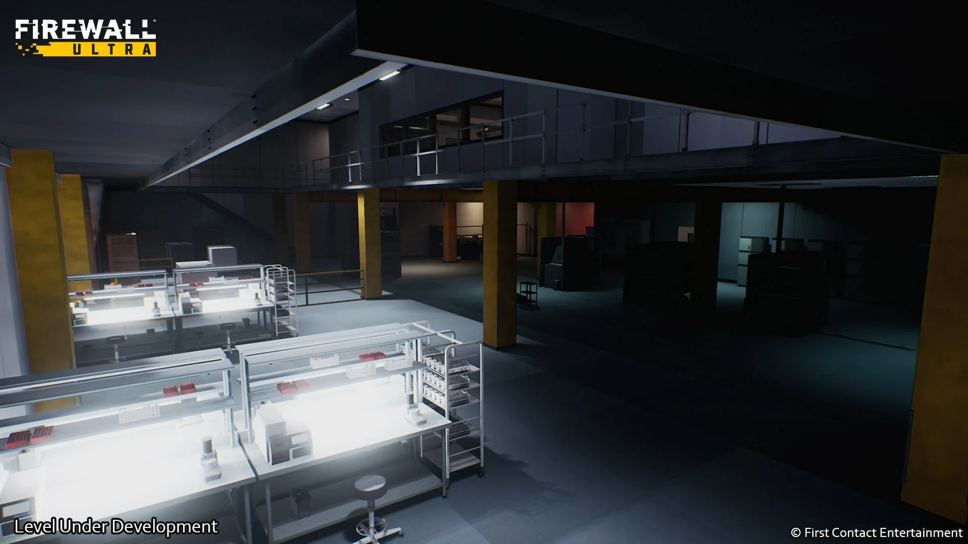  The lower floor of the warehouse section, very work in progress as we recently reworked the space. The lighting blueprints on those desks definitely need love. 