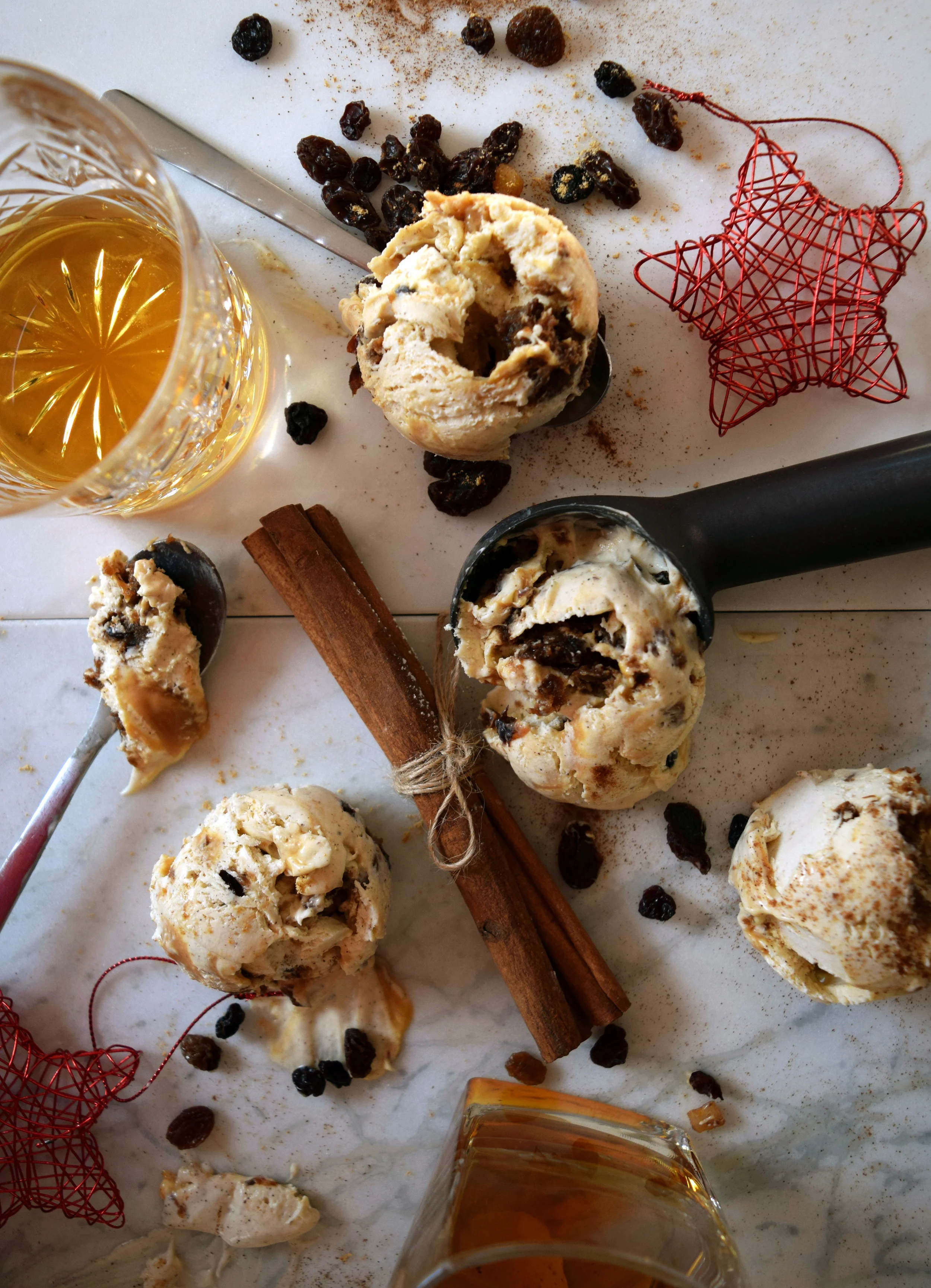 Christmas pudding ice cream - an alternative way to enjoy Christmas pudding.
