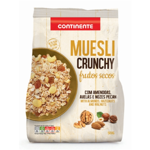CRUNCHY MUESLI W/NUTS CNT 500GR