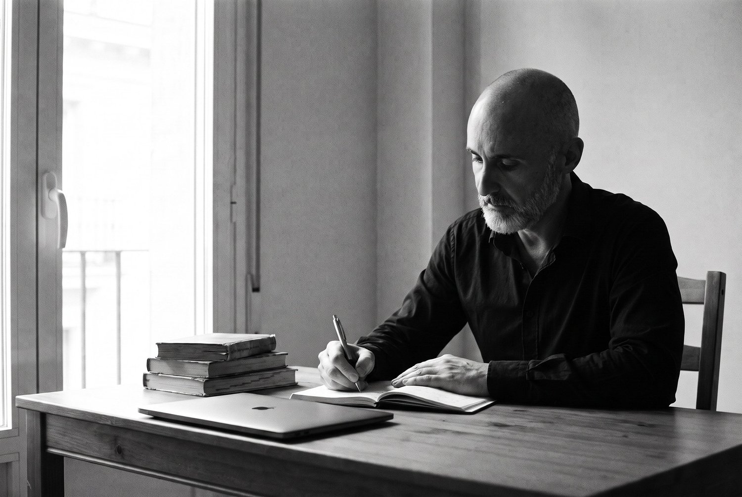 Alberto Moreno Gámez escribiendo