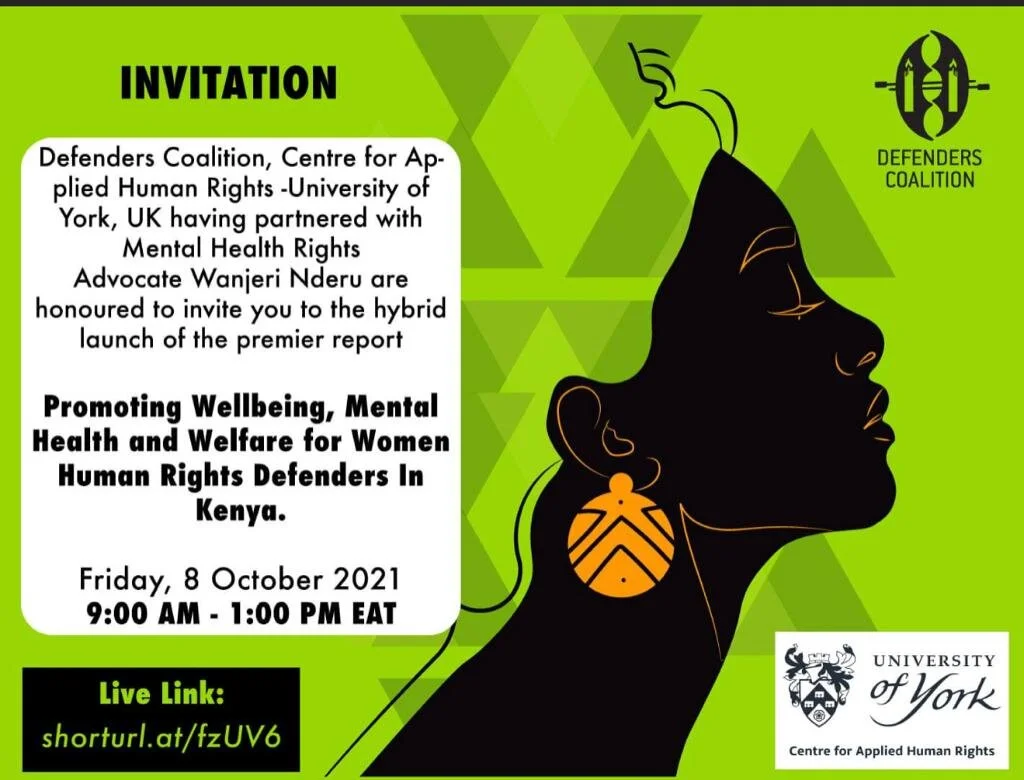 Report Launch: Promoting Wellbeing, Mental Health and Welfare for Women Human Rights Defenders in Kenya