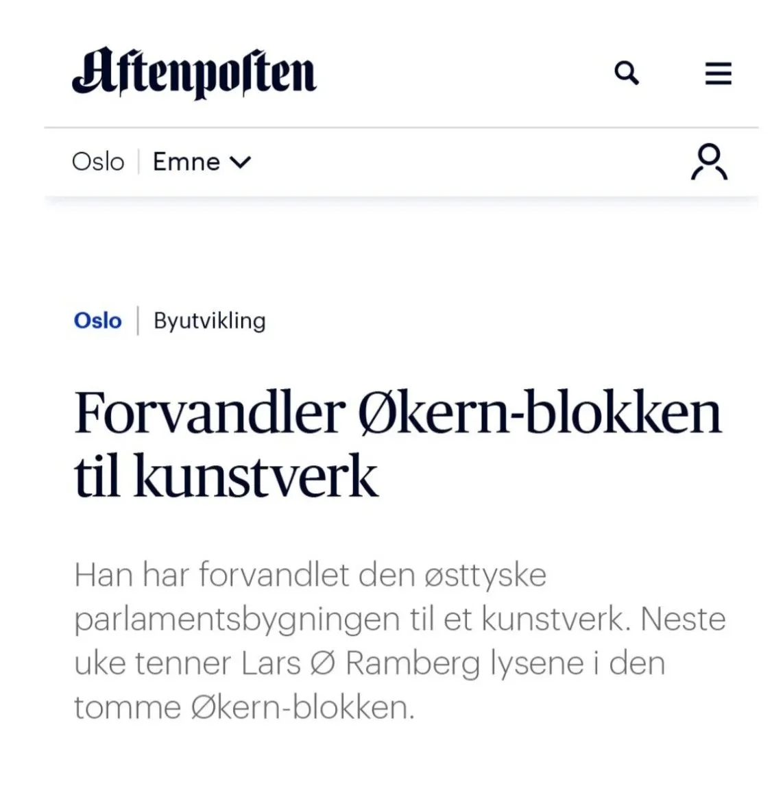Aftenposten 2023 / 01 / 11