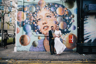 Shoreditch wedding street art