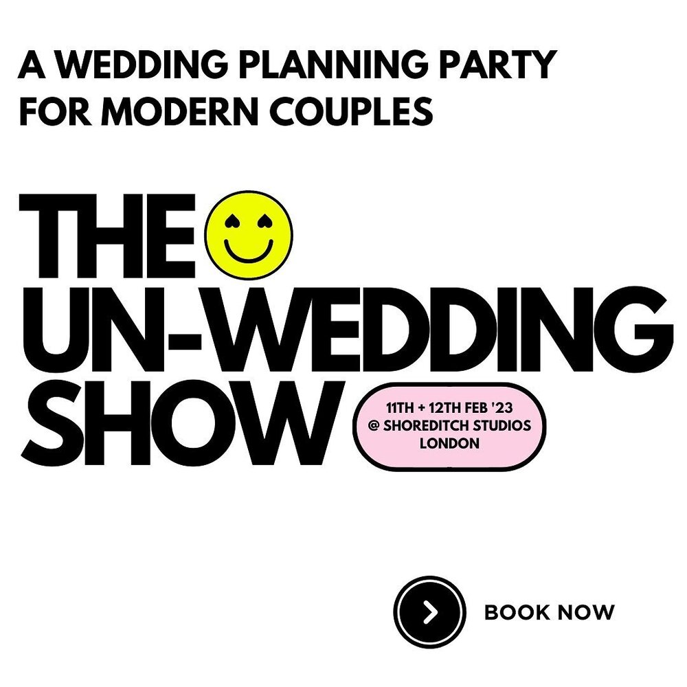 The Un-Wedding Show returns to Shoreditch Studios next weekend 11th + 12th February (link in bio or visit @the_un_wedding for more info). 

Its unlike any wedding fair you have been to. @the_un_wedding_show will feature 40 independent wedding supplie
