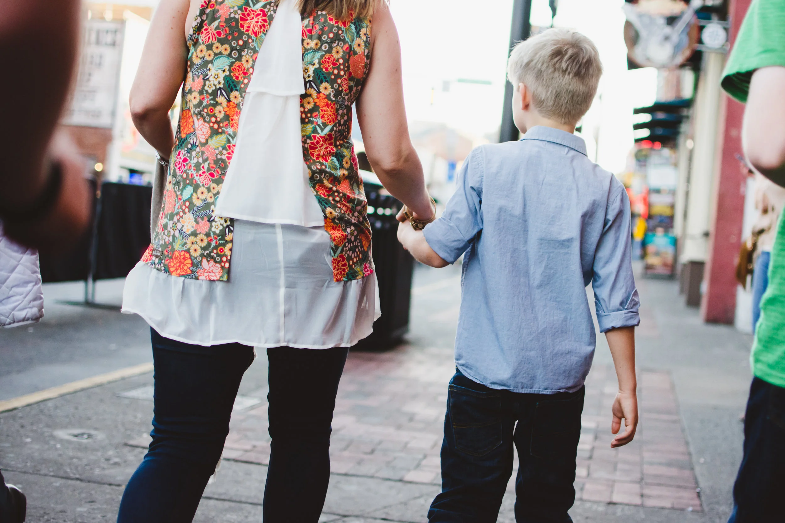 (maybe it's because i'm a boy mama myself... but sweet moments like this, walking hand-in-hand with mom, will always hold my heart) 